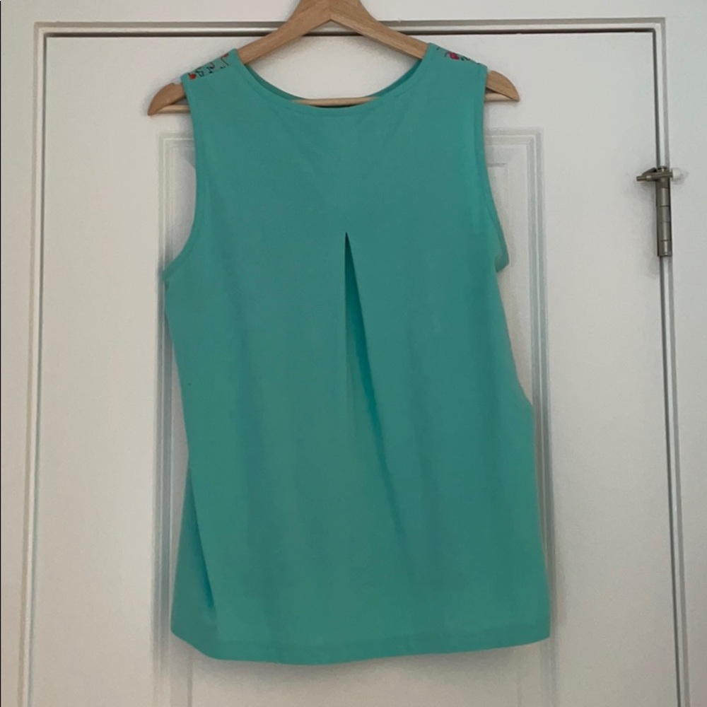 Talbots size small Flamingo print top - Picture 3 of 4